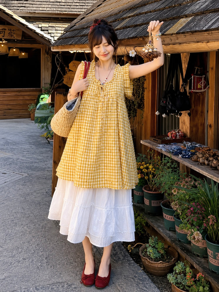 Harvest Market Gingham Dresses-Dresses-ntbhshop