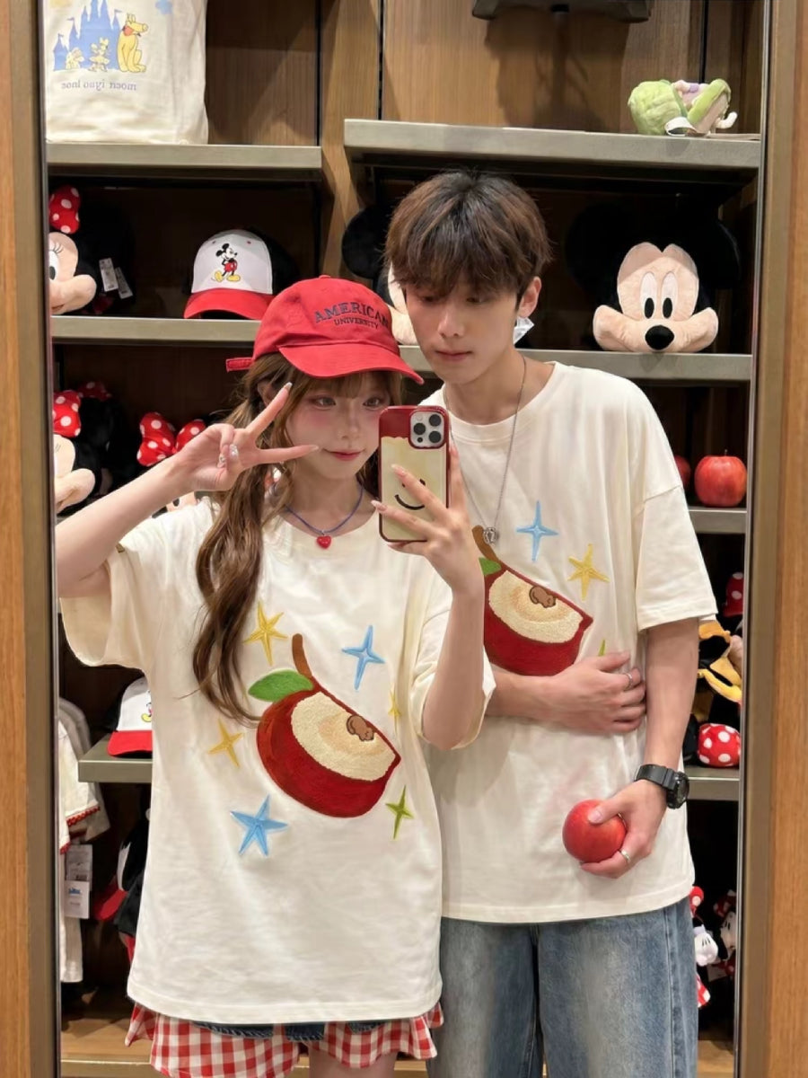 Apple Star Unisex Tees-Tops-ntbhshop