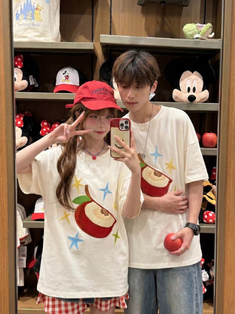 Apple Star Unisex Tees-Tops-ntbhshop