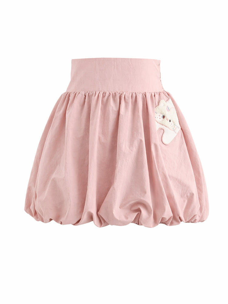 Cookie Cat Polo Top & Bubble Skirt-Sets-ntbhshop