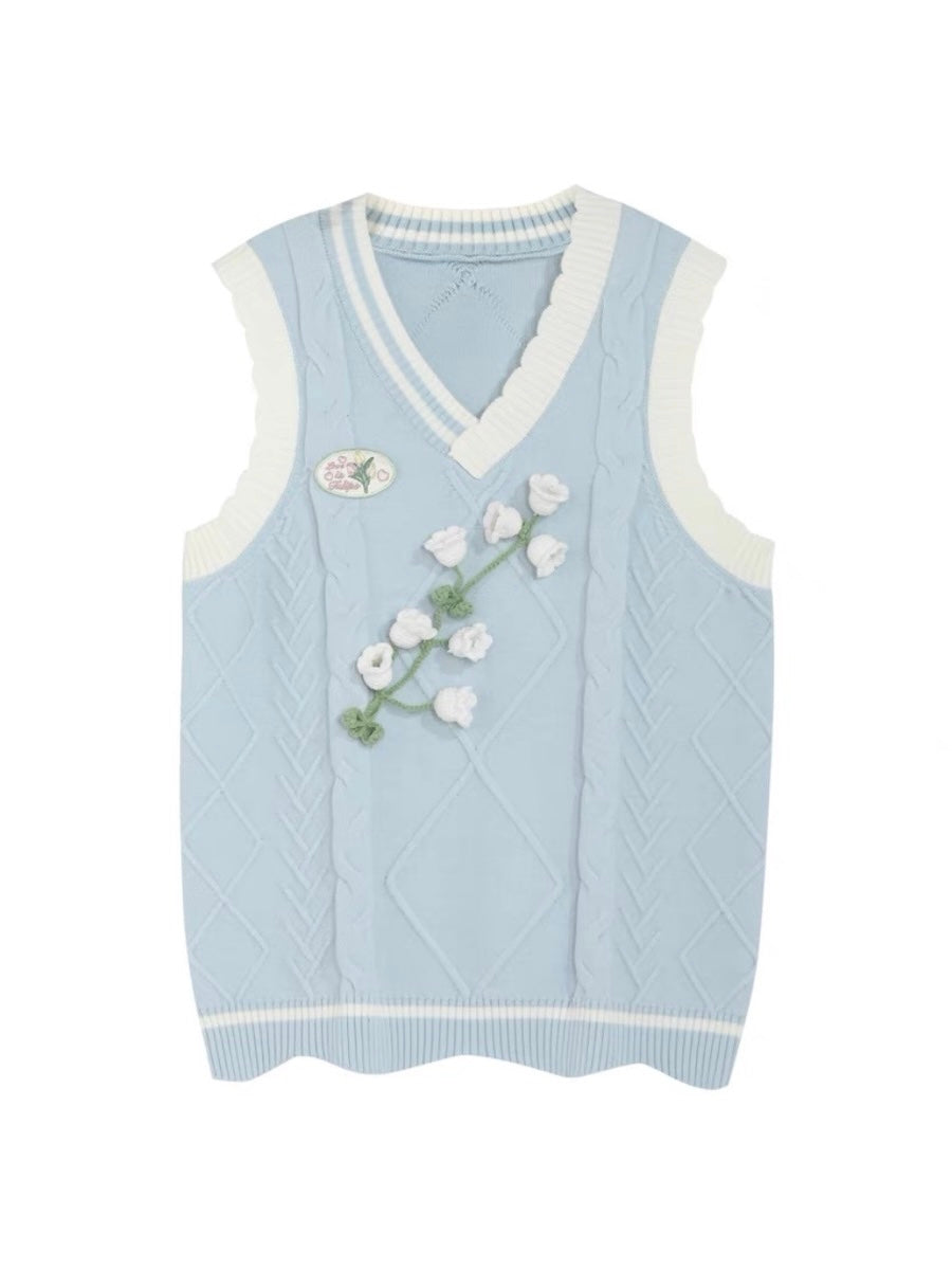 Lily of the Valley First Love Baby Blue Knit Vest-ntbhshop