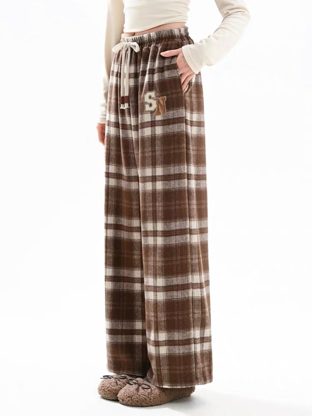 Warm Oak Plaid Pants