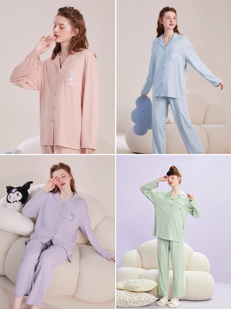 My Melody Kuromi Cinnamoroll Pochacco Long Sleeve Pajama Sets-ntbhshop