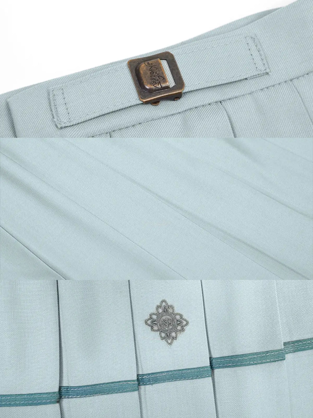 Azure Dream Pleated JK Uniform Midi Skirts-ntbhshop