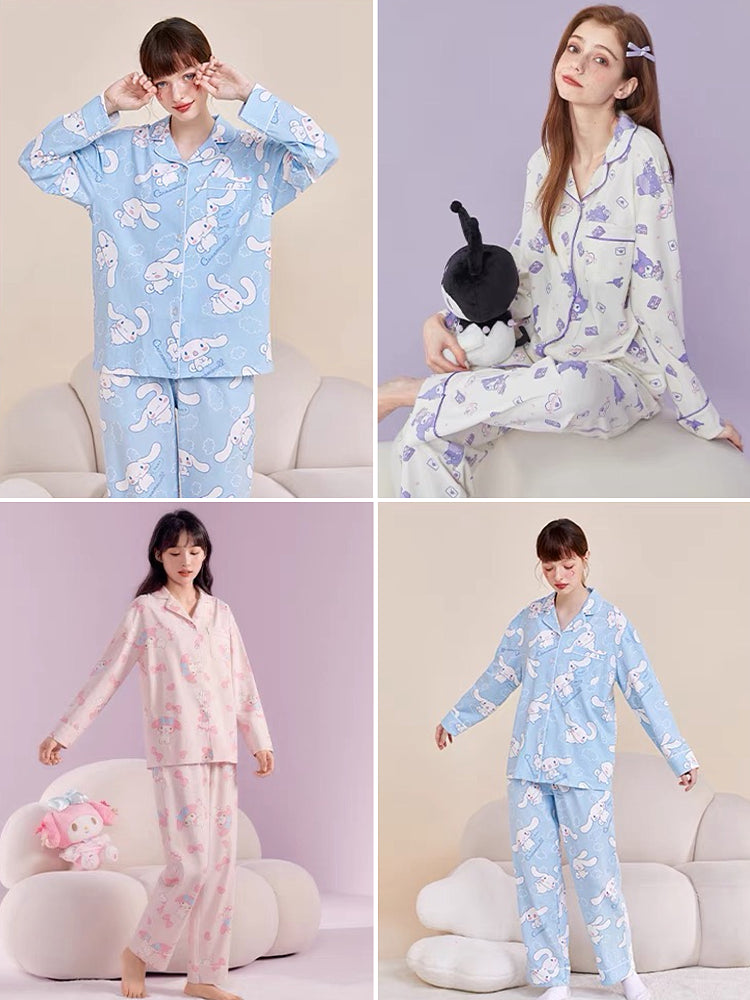 My Melody Kuromi Cinnamoroll Long Sleeve Pajama Sets-ntbhshop