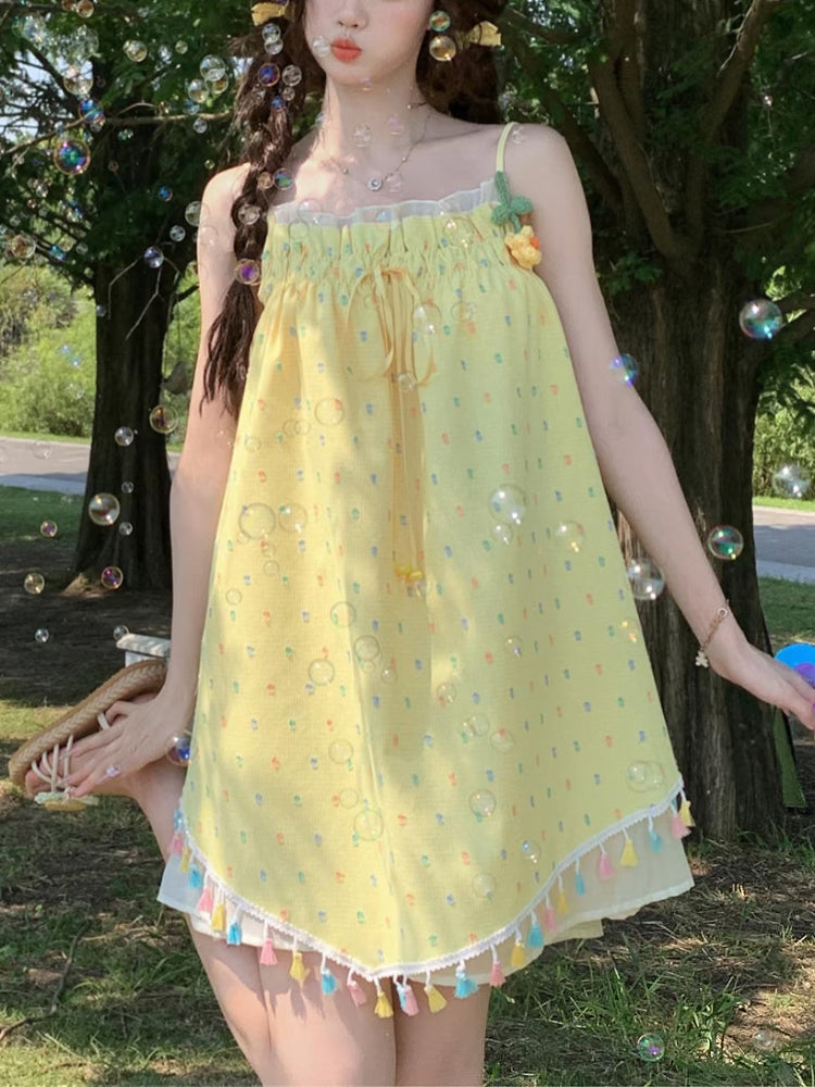 Candy Pop Fringe Boho Dresses-Dresses-ntbhshop