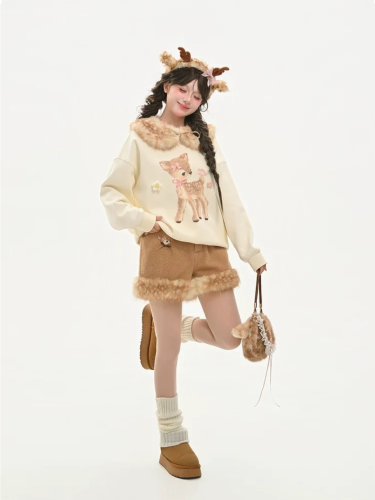 Dear Bambi Cozy Puff Shorts-ntbhshop