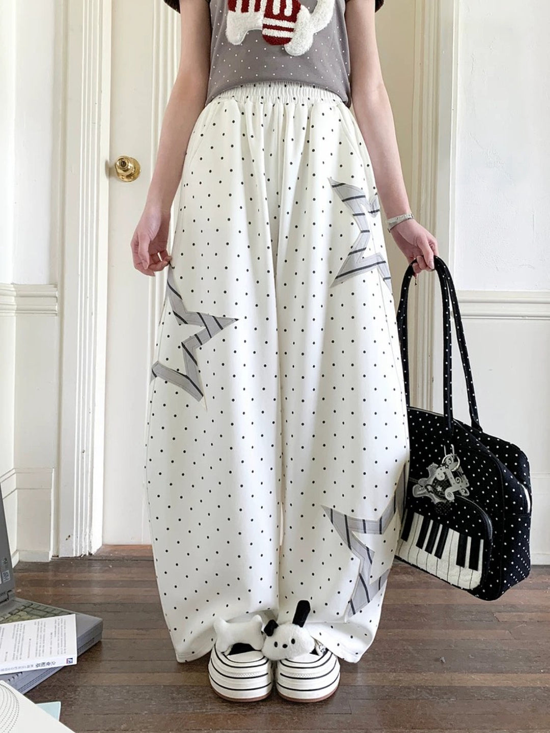 Yume Dot Balloon Pants-Bottoms-ntbhshop
