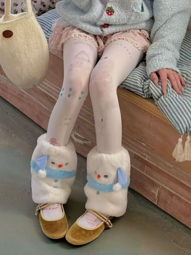 Snowman Fluffguard Hat, Scarf, Gloves & Leg Warmers-ntbhshop