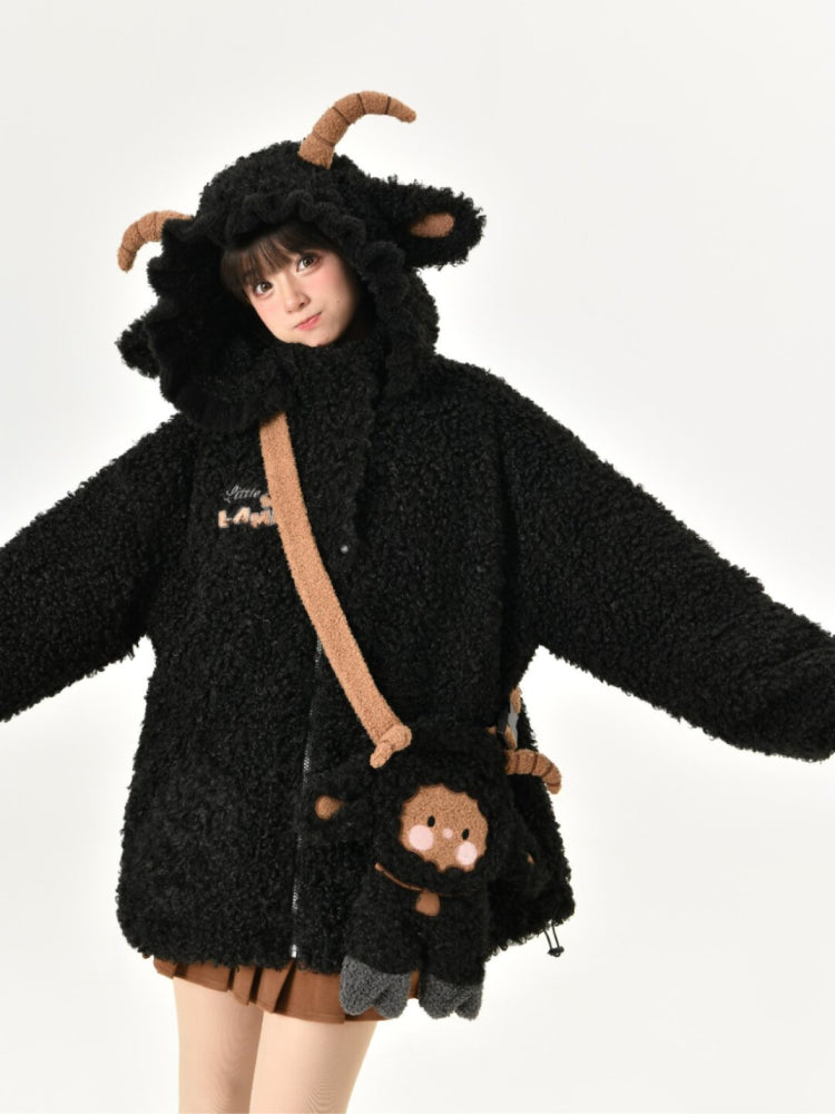 Midnight Lamb Cozy Fleece Jacket & Bag-ntbhshop