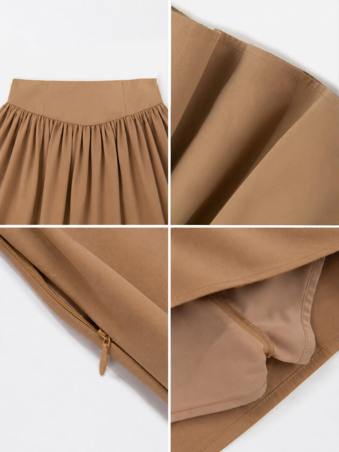 Toffee Swing Cotton Skirt-Bottoms-ntbhshop