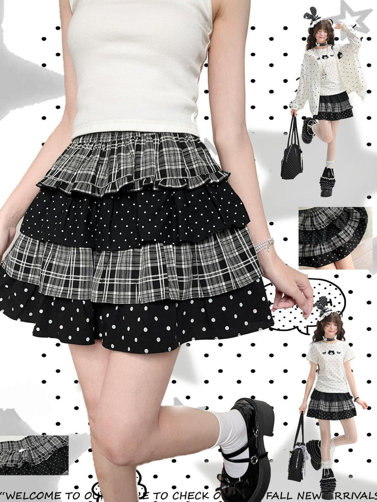 Dot Parade Cake Skirt-Bottoms-ntbhshop