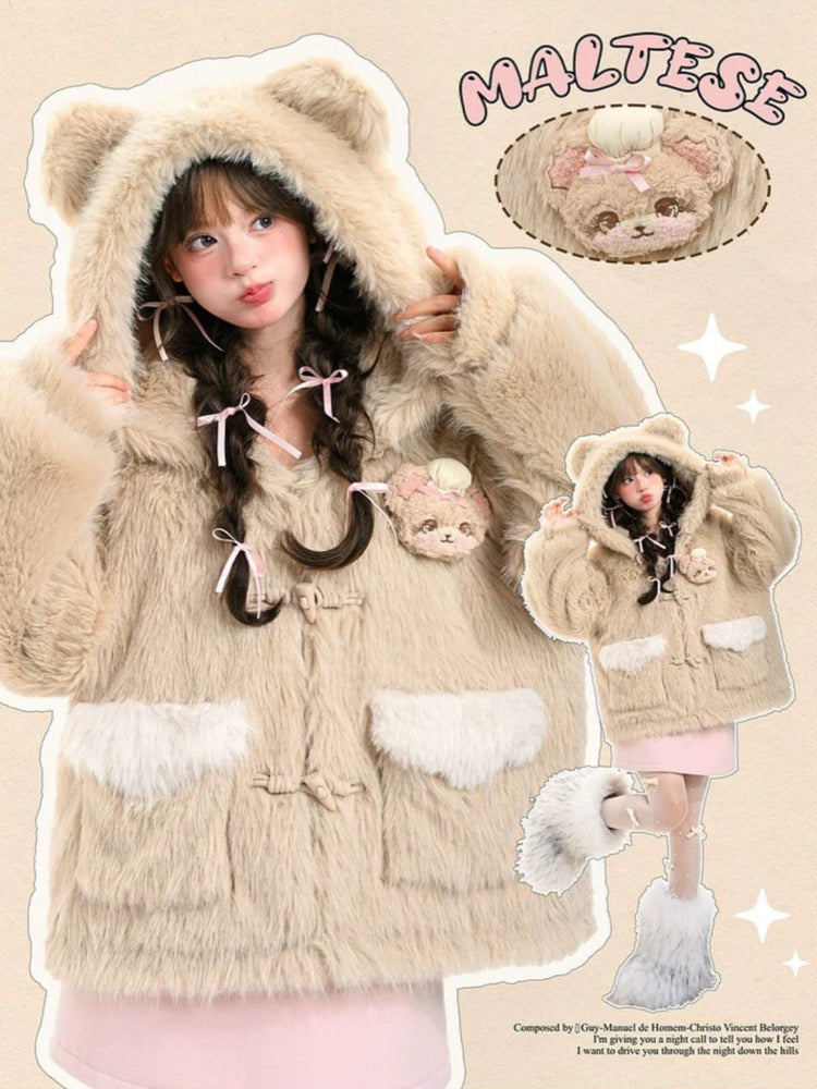 Maltese Hug Fluffy Cloud Jacket-ntbhshop