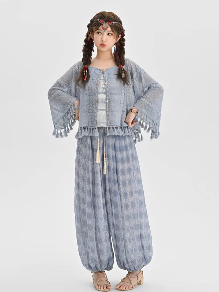 Bohemian Wide Leg Drape Pants-ntbhshop