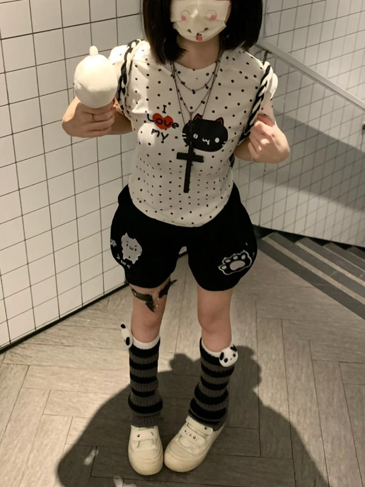 Moonpaw Embroidered Bib Shorts-ntbhshop