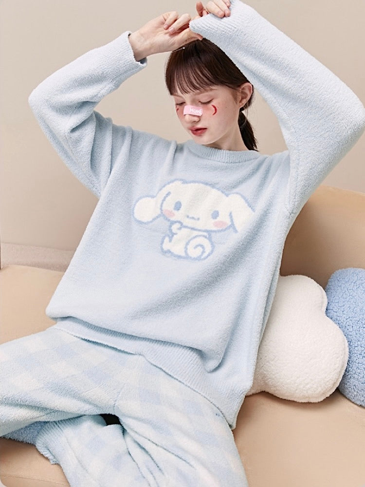 Cinnamoroll Cozy Winter Cute Dreamy Fleece Pajama Set-ntbhshop