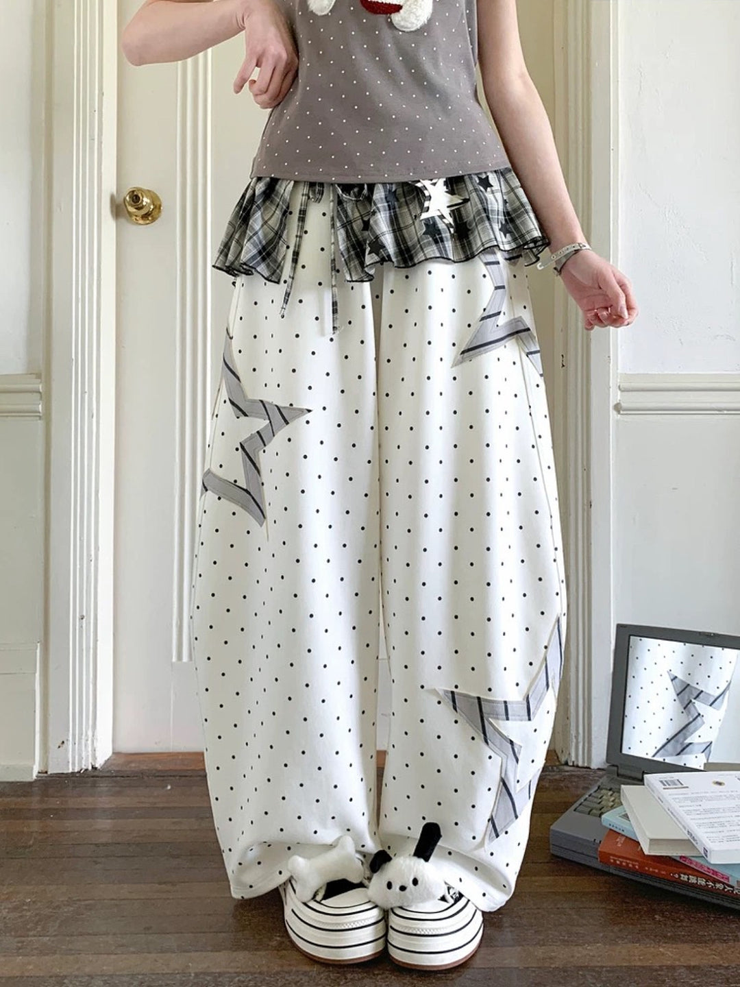 Yume Dot Balloon Pants-Bottoms-ntbhshop
