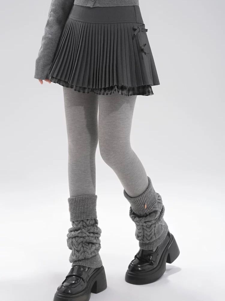 Mooncoal Double Hem Pleat Skirts-ntbhshop