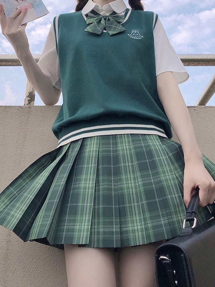 Emerald Silver Tinsel JK Uniform Skirts-ntbhshop