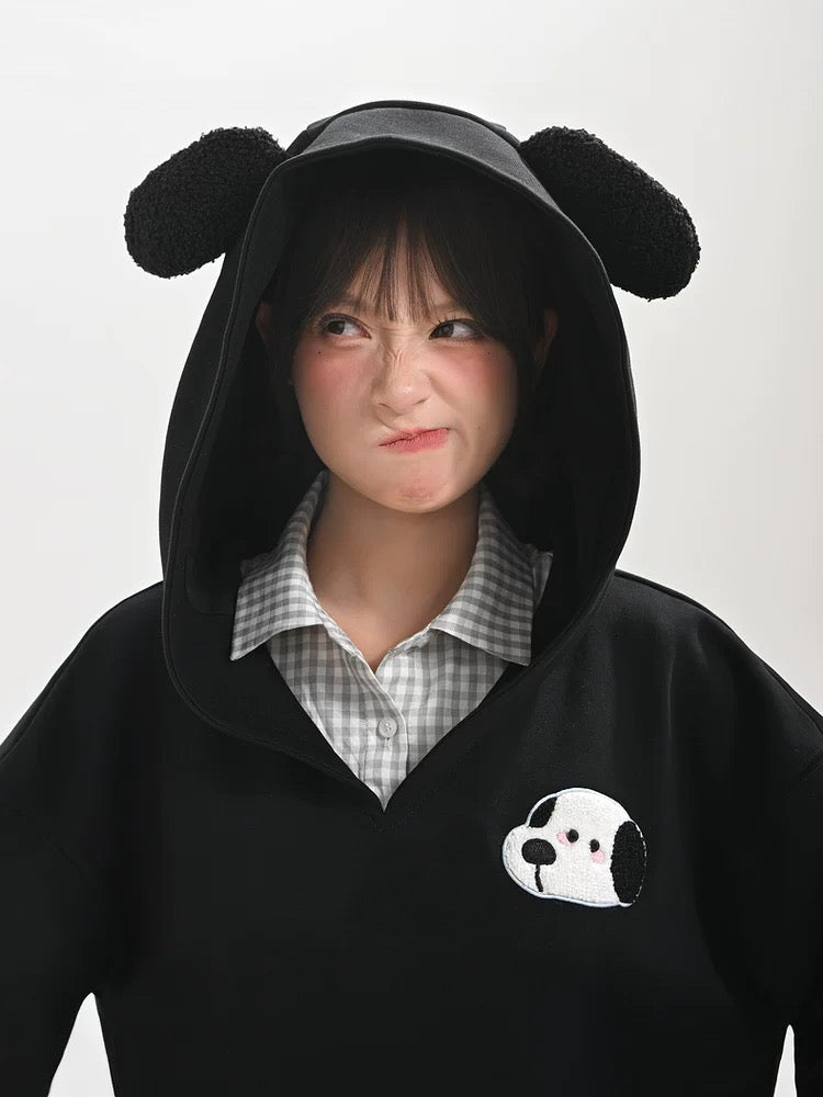 Milk & Paws Puppy Plaid Hoodies-ntbhshop