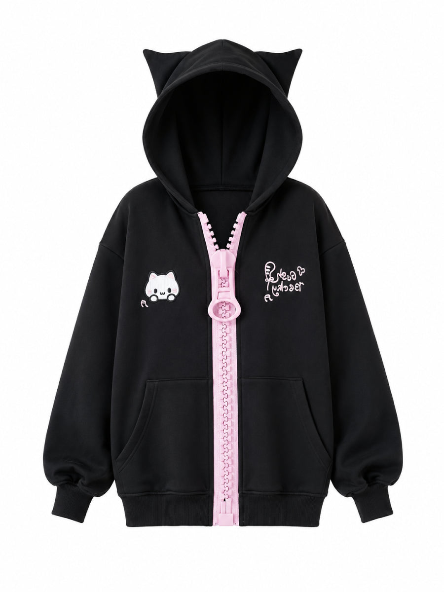 Candy Cat Zipper Jackets-Outerwear-ntbhshop