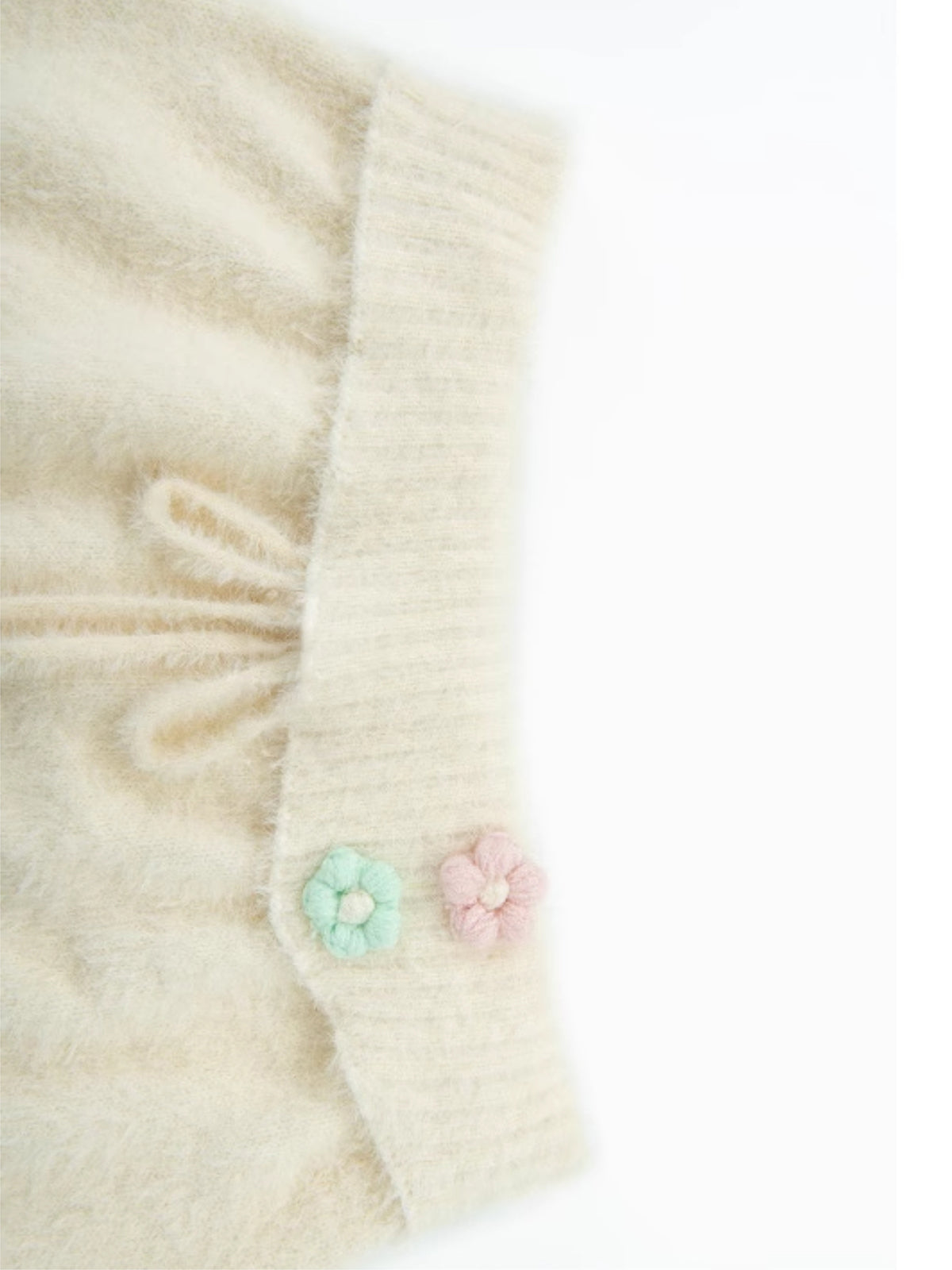 Sweet and Cute Senyu Island Flowers Fuzzy Fleece Midi Skirt-ntbhshop