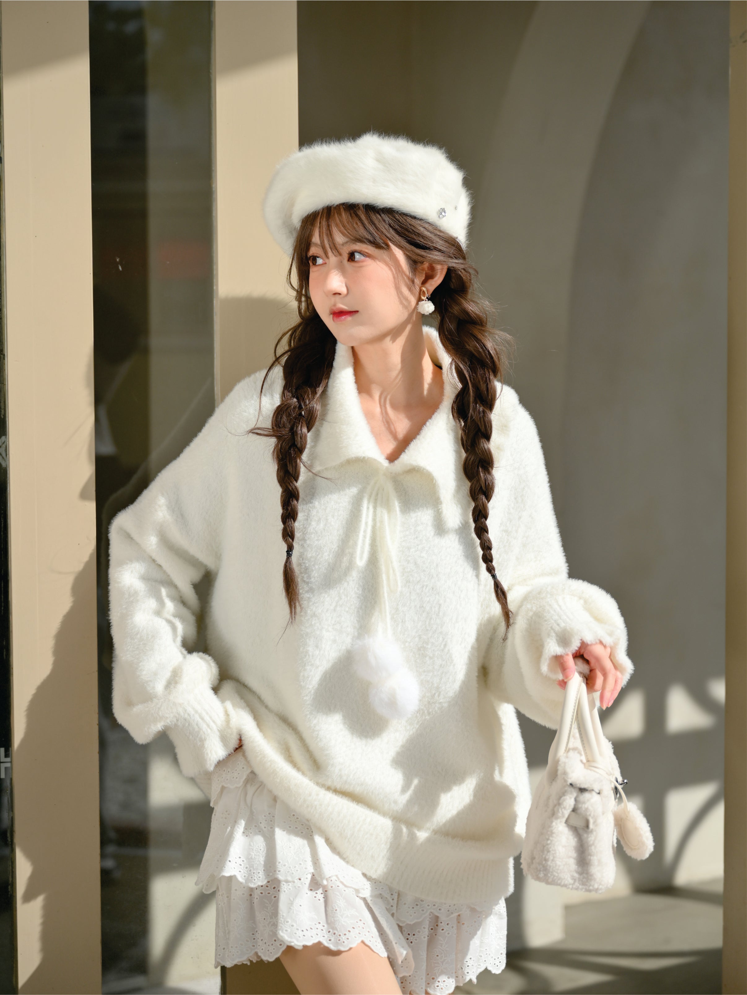 The First Snow Imitation Mink Knit Cozy Sweater-ntbhshop