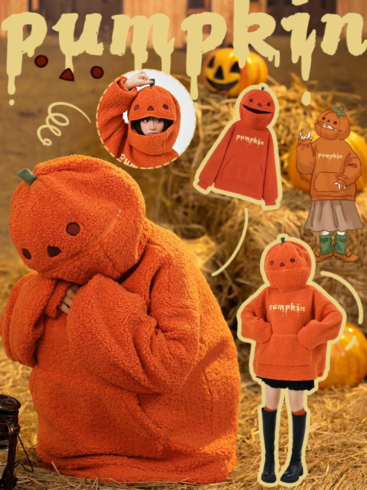 Pumpkin Monster Fleece Hoodie-ntbhshop
