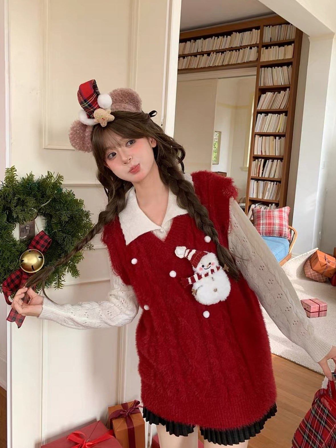 Little Snowman Knit Vests-Sets-ntbhshop