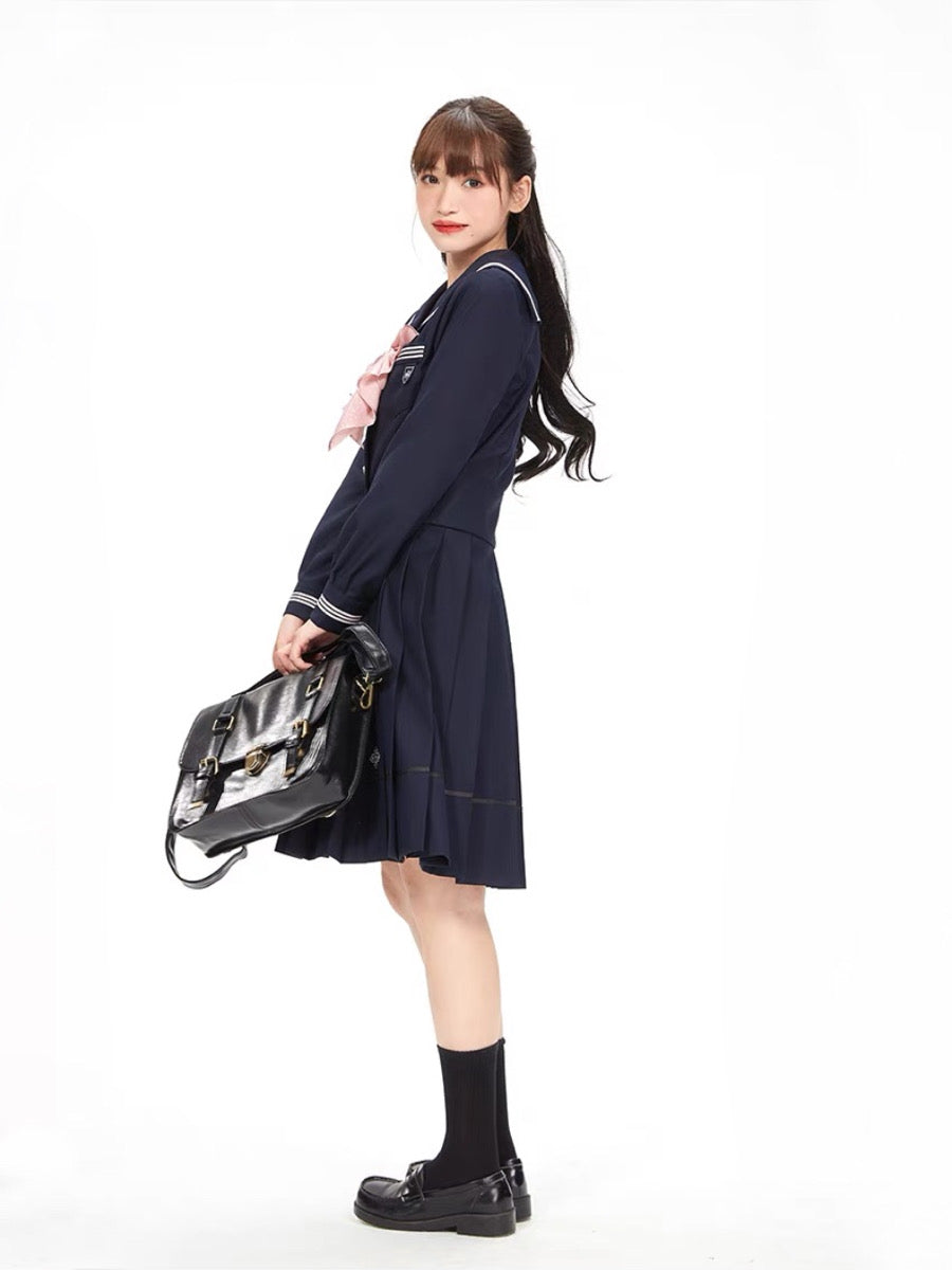 Sakura Petals Long-sleeve Sailor Collar JK Uniform Blouse-ntbhshop