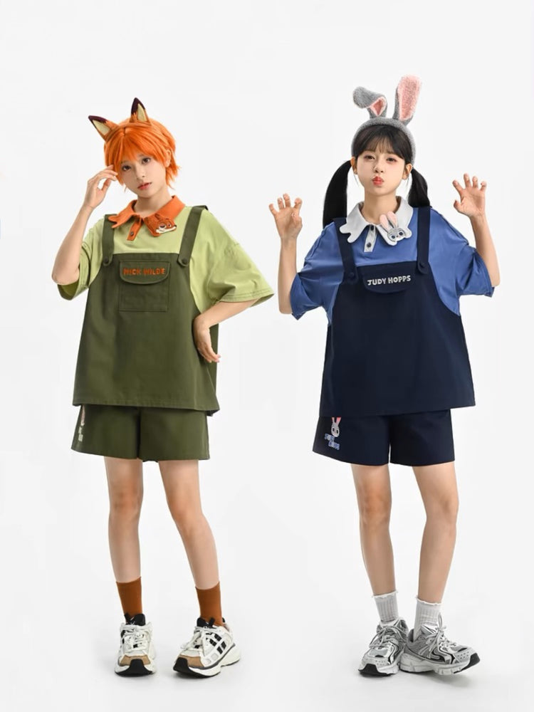 Zootopia Faux Two-Piece Polo Tees-ntbhshop