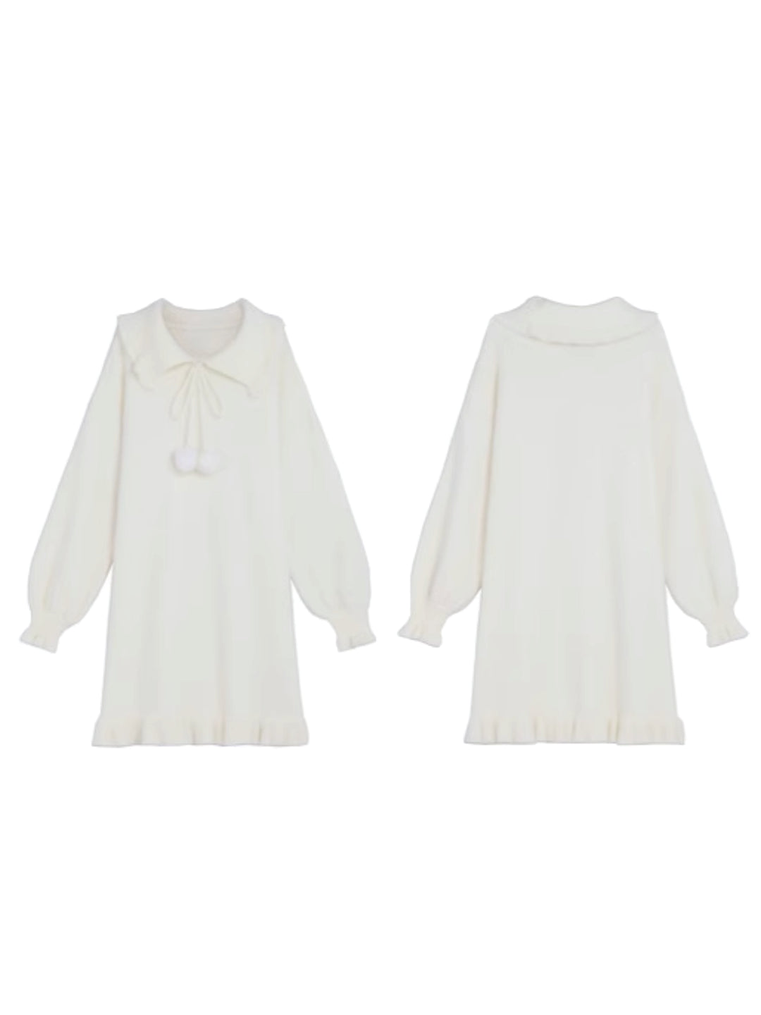 The First Snow Imitation Mink Knit Cozy Dress-ntbhshop