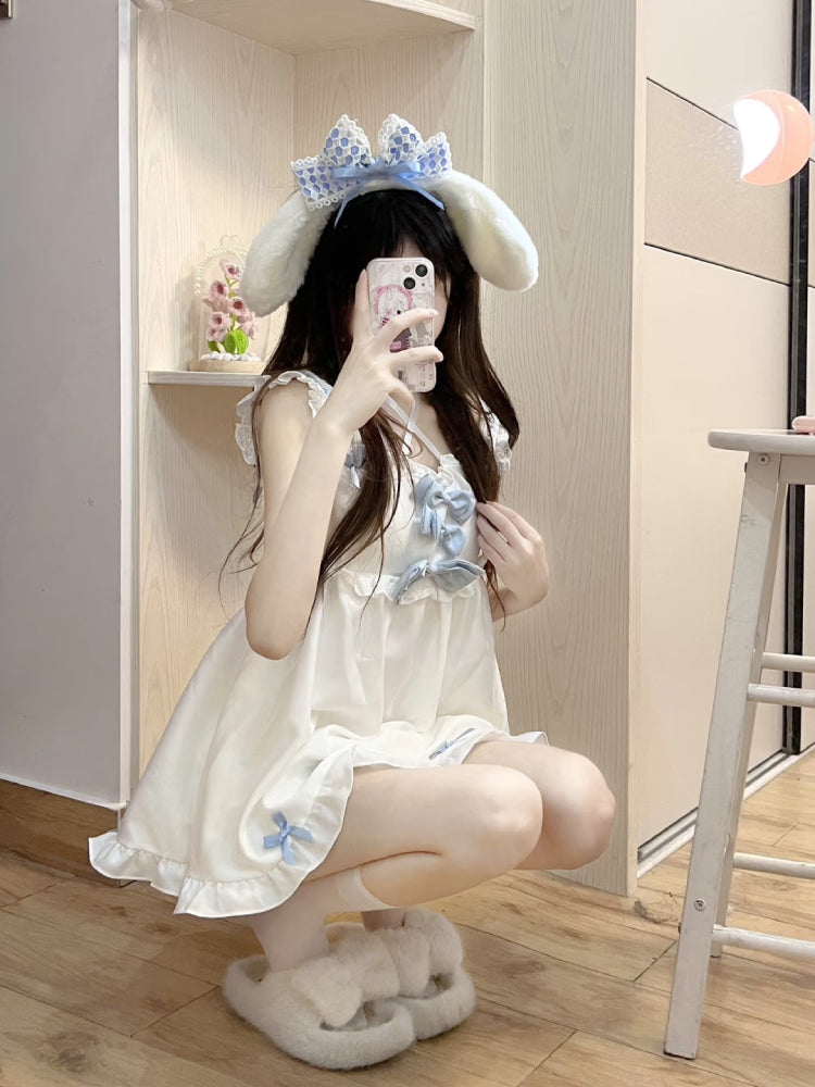 Dream Alice Satin Babydoll Pajama Set-ntbhshop