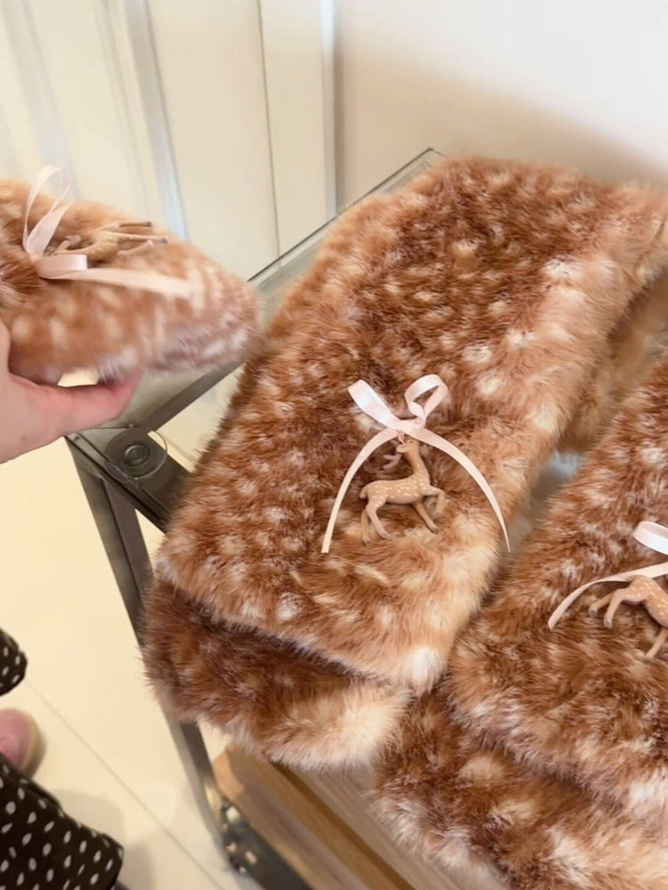 Honey Fawn Fluffy Mufflers-ntbhshop