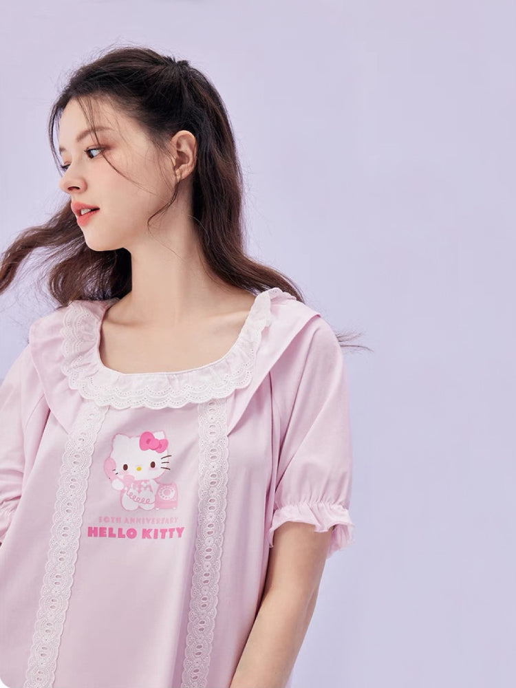 Hello Kitty Short Sleeve Nightdress-ntbhshop