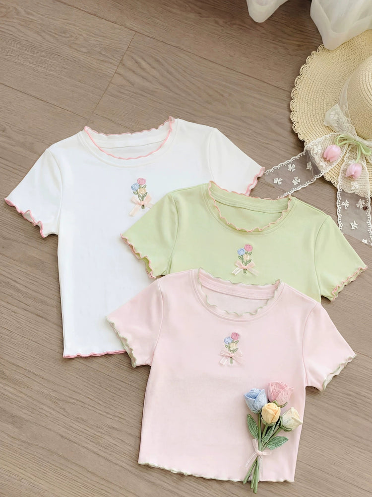 Tulip Bloom Crop Tops-Tops-ntbhshop