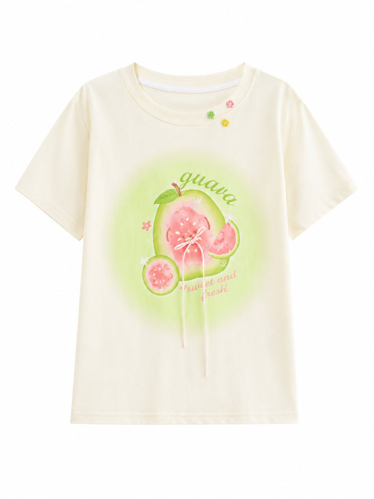 Guava Glow Ribbon Tees-Tops-ntbhshop