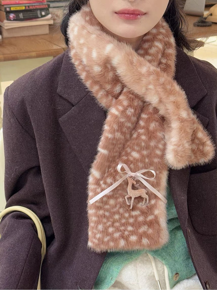 Honey Fawn Fluffy Mufflers-ntbhshop