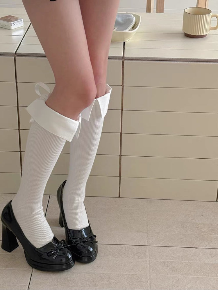 Shirt Collar Knee Socks-ntbhshop