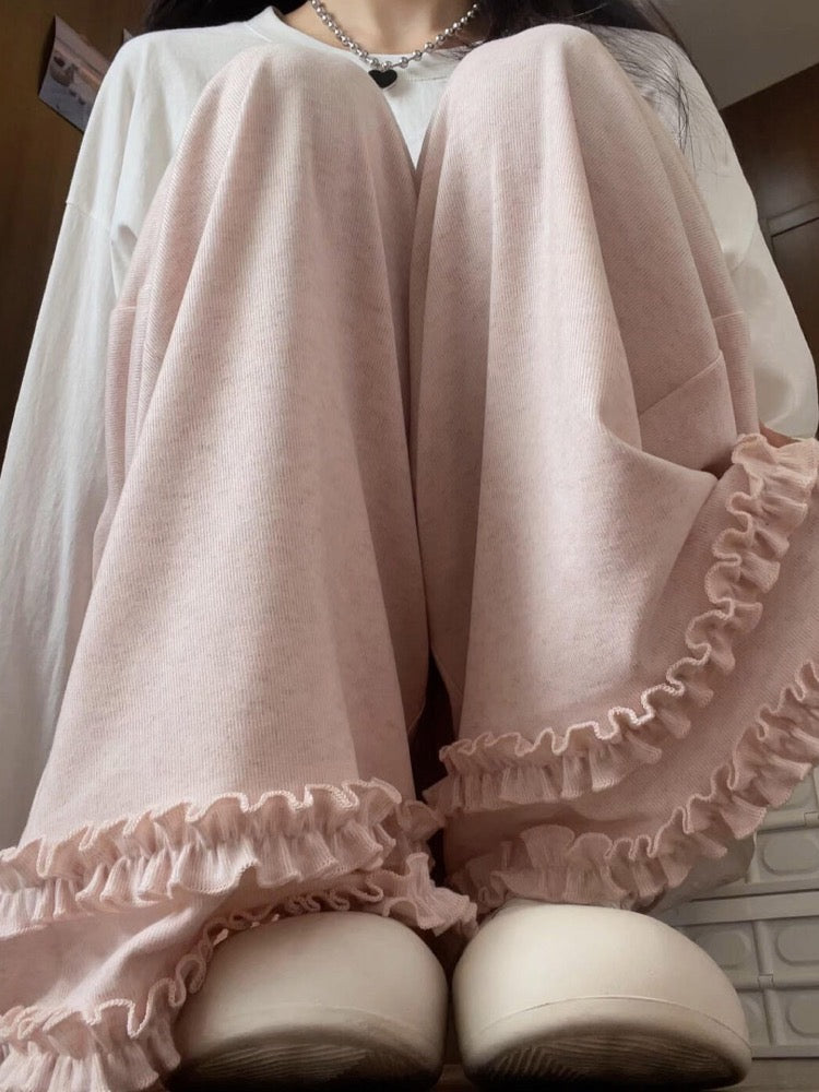 Ruffle Cloud Comfort Sweatpants-ntbhshop
