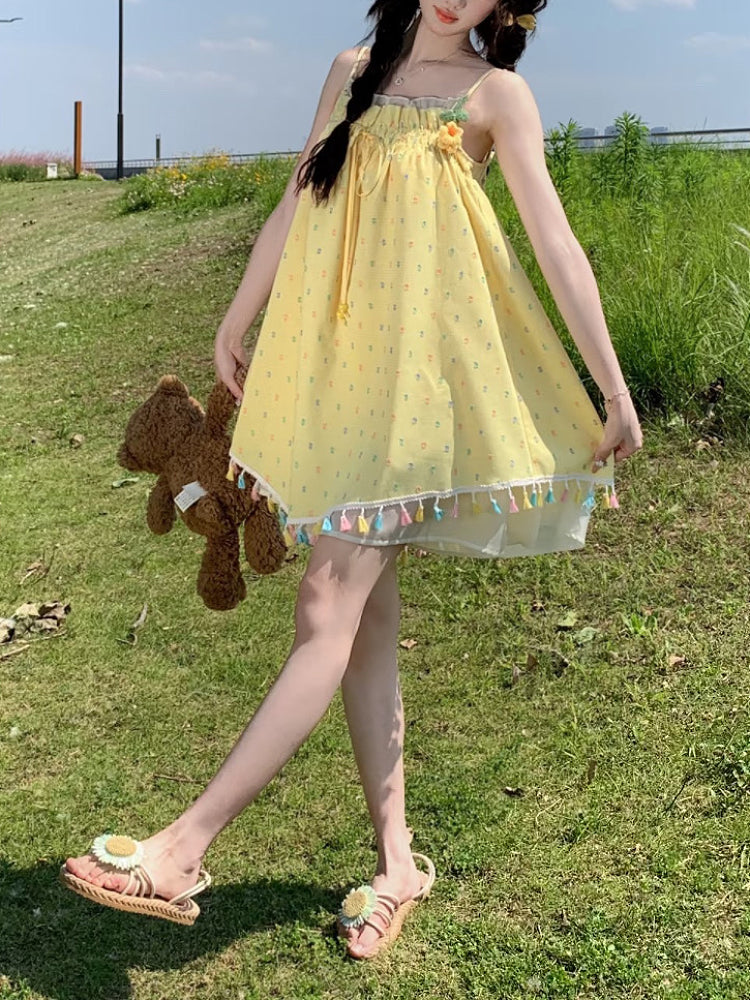 Candy Pop Fringe Boho Dresses-Dresses-ntbhshop