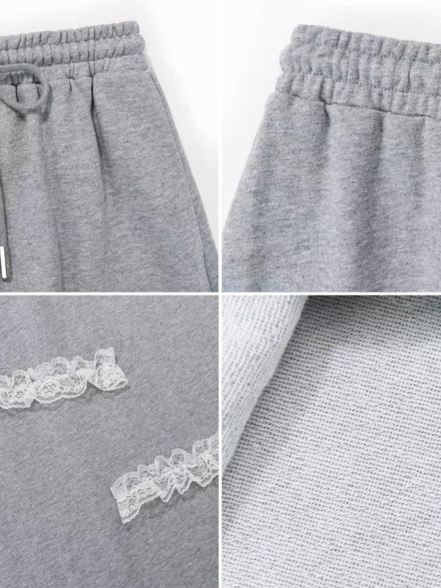 Kitten Charmer Lace Lazy Athleisure Skirt-ntbhshop