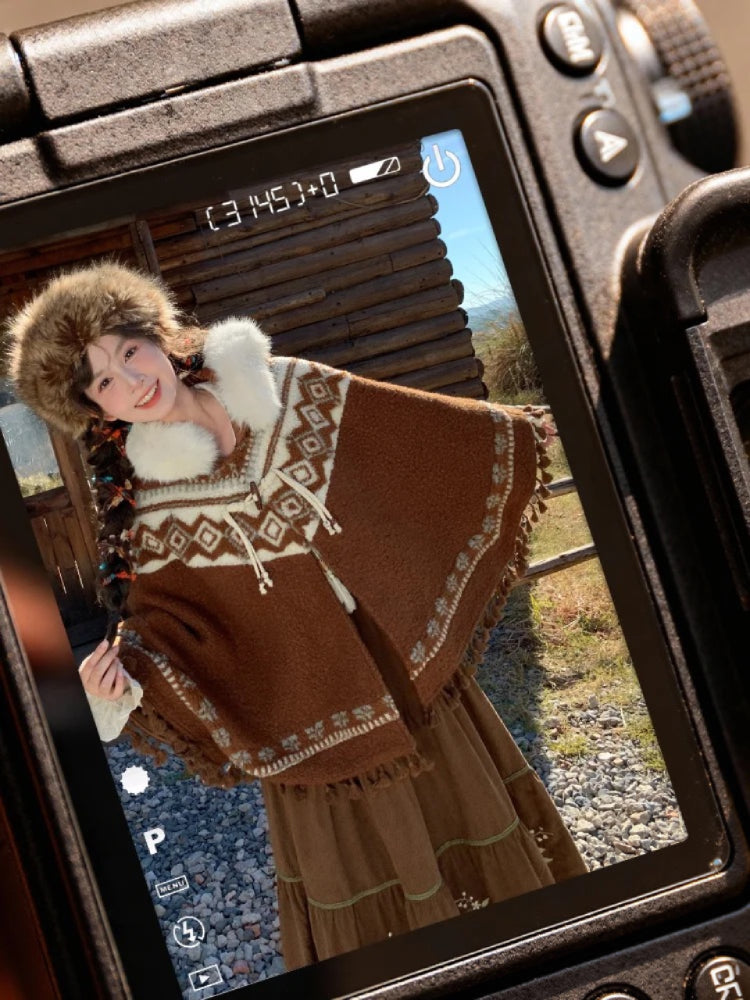 Hearthlight Tassel Hooded Cape-ntbhshop