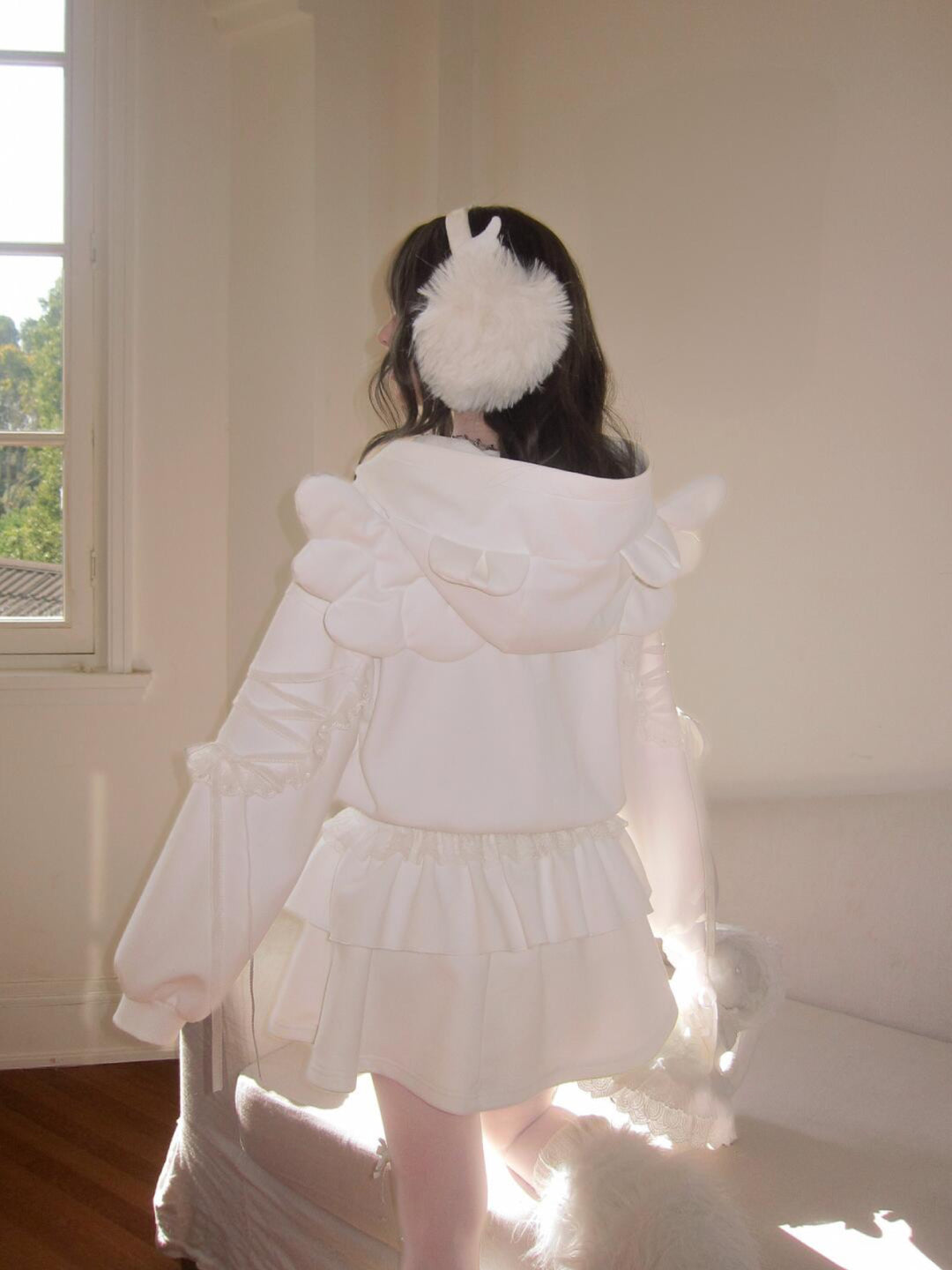 Milk Angel Bear Sweat Jacket & Skirt-Sets-ntbhshop