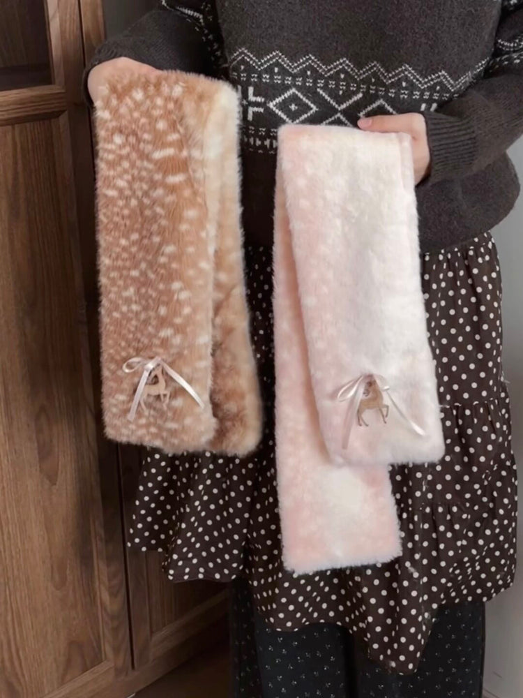 Honey Fawn Fluffy Mufflers-ntbhshop