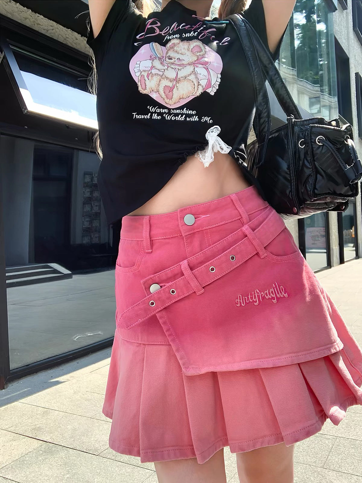 Antifragile Gradient Denim Skirt-Sets-ntbhshop