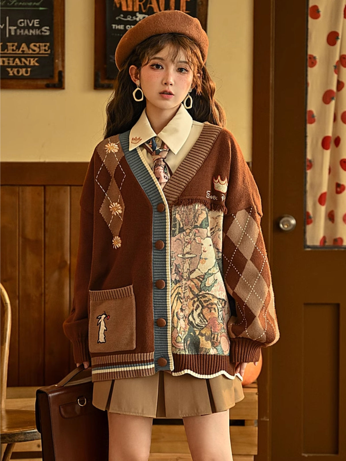 Forest Prince Vintage Knit Cardigan-ntbhshop