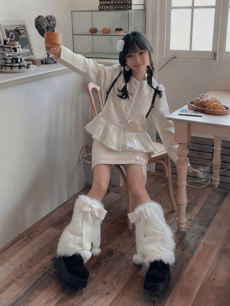 Angelic Frost Bow Flurry Leg Warmers-ntbhshop