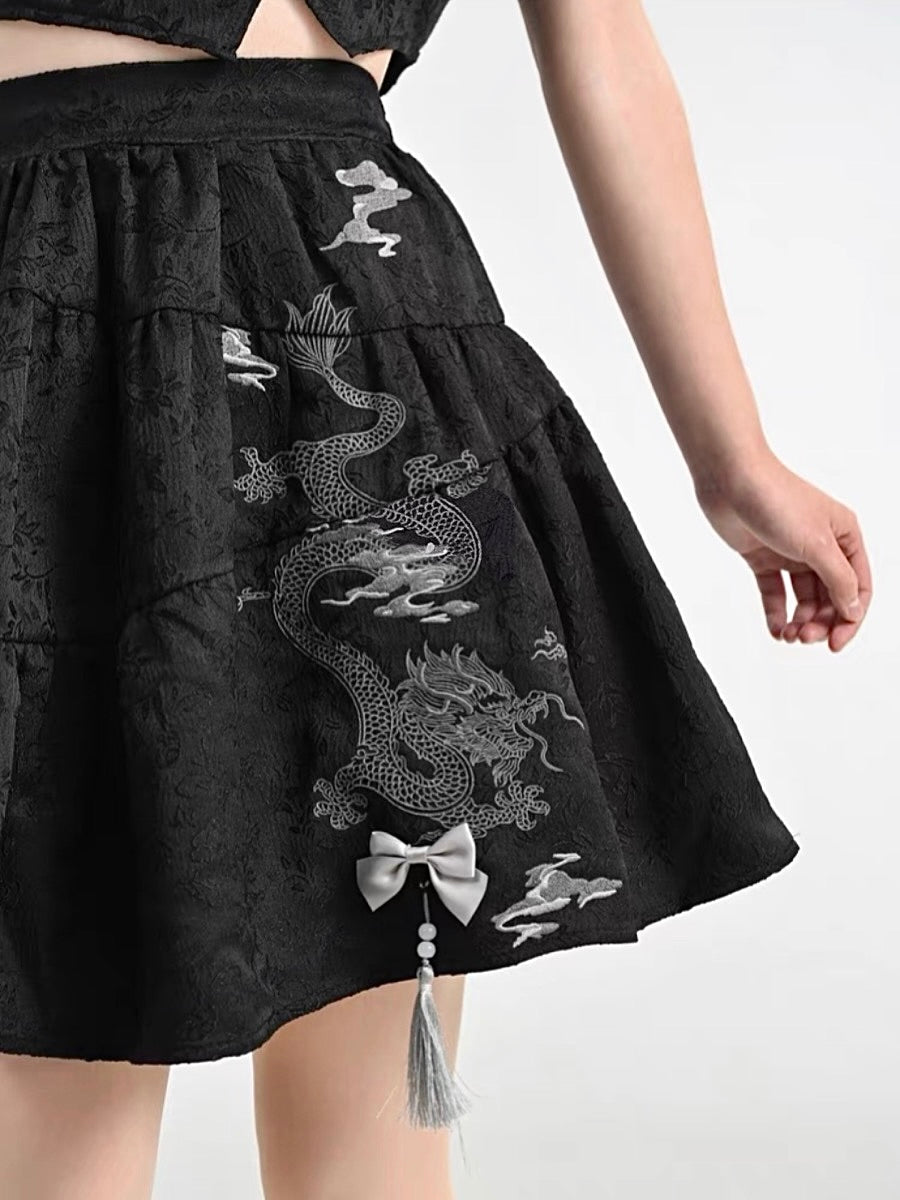 Shadow Dragon Chinese Baroque Skirt-ntbhshop