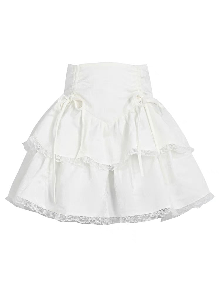 Lily of the Valley Lace Layer Skirt-ntbhshop